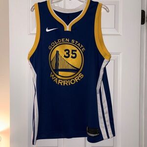Nike Blue and Yellow Golden State Warriors Jersey/Durant 35